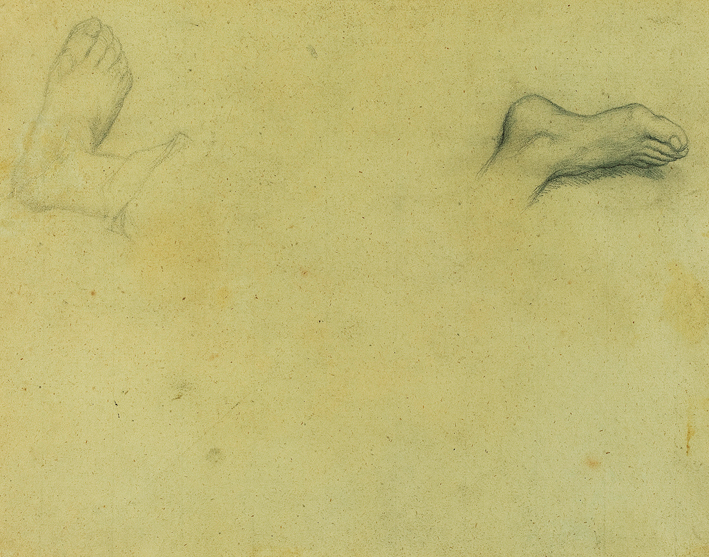  Degas - Studies of Feet [verso], 1855